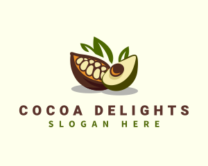 Cocoa Avocado Fruit logo design