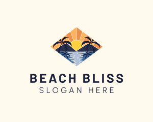 Summer Vacation Beach logo design