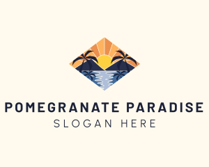 Summer Vacation Beach logo design