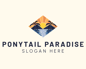 Summer Vacation Beach logo design