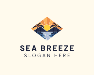 Summer Vacation Beach logo design