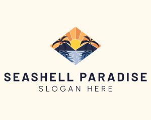 Summer Vacation Beach logo design