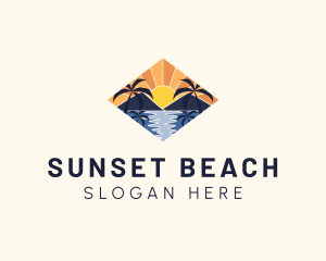 Summer Vacation Beach logo design