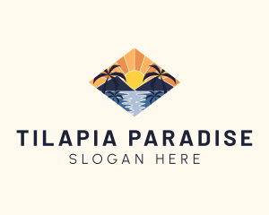 Summer Vacation Beach logo design