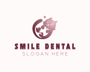 Cat Tooth Dentist logo design