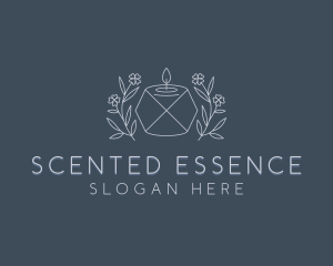 Scented Flower Candle logo design