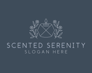 Scented Flower Candle logo design