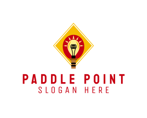 Table Tennis Paddle Light  logo design