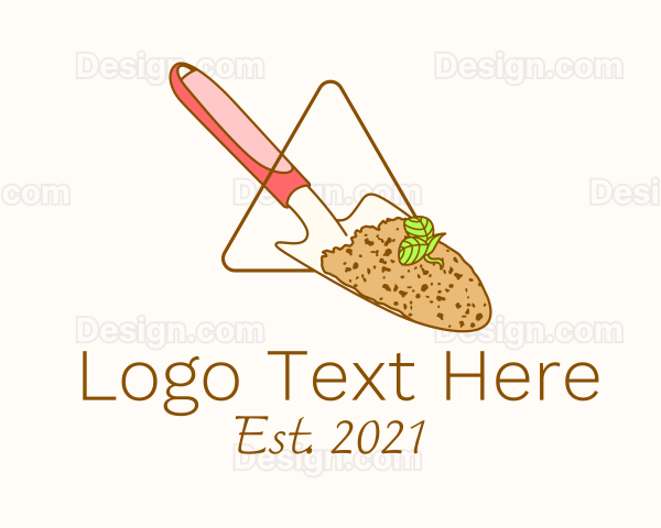 Gardening Trowel Sprout Logo