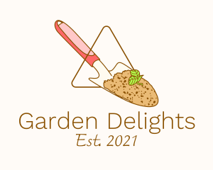 Gardening Trowel Sprout logo design