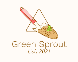 Gardening Trowel Sprout logo design