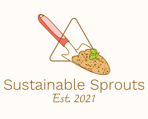 Gardening Trowel Sprout logo