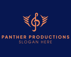 Clef Wing Music Production logo design