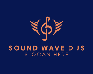 Clef Wing Music Production logo design