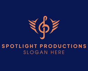 Clef Wing Music Production logo design