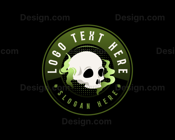 Smoke Skull Death Logo