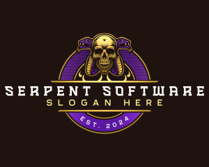 Gaming Serpent Skull logo design