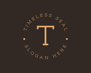 Round Serif Business logo design