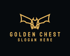 Golden Flying Bat logo design