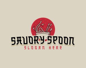 Ramen Noodle Bowl logo design