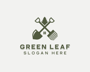 Shovel Rake Landscaping logo design