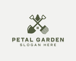 Shovel Rake Landscaping logo design