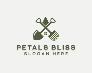 Shovel Rake Landscaping logo design