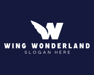 Wings Letter W logo design