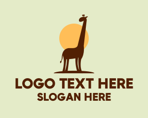 Brown Giraffe Silhouette logo