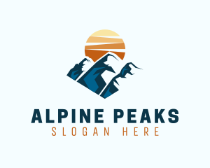 Mountain Peak Scenery logo design