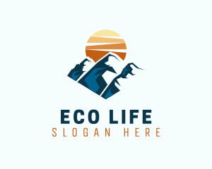 Mountain Peak Scenery logo design