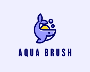 Sperm Whale Aquapark logo design