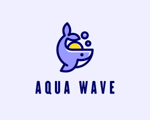 Sperm Whale Aquapark logo design