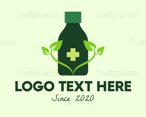 Natural Medicine Bottle Logo