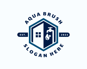 House Water Faucet logo design