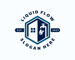 House Water Faucet logo design