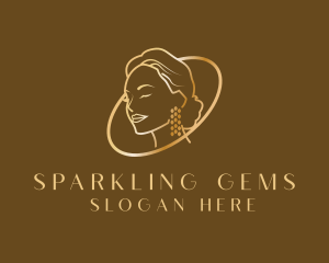 Fashion Female Earring logo design