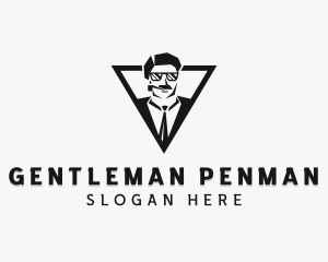 Gentleman Smoking Pipe logo design