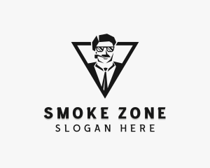 Gentleman Smoking Pipe logo design