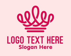 Elegant Pink Crown logo