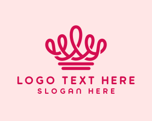 Elegant Pink Crown logo