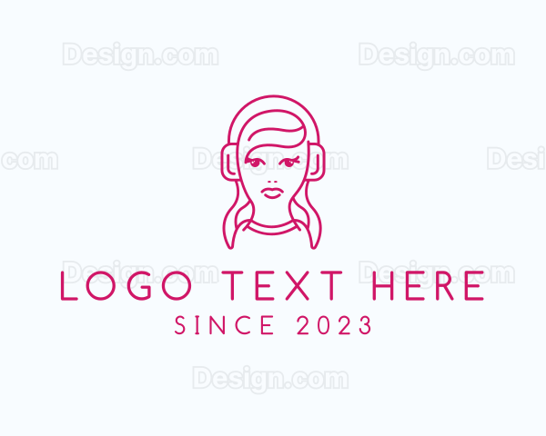 Female DJ Headset Logo