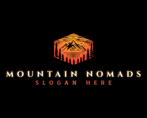 Outdoor Mountain Forest logo design