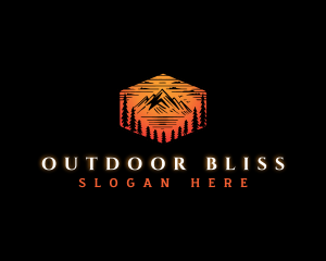 Outdoor Mountain Forest logo design