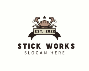 Construction Tool Banner logo design