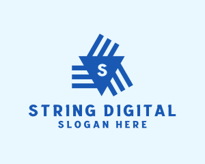 Digital Triangular Stripe Business logo design