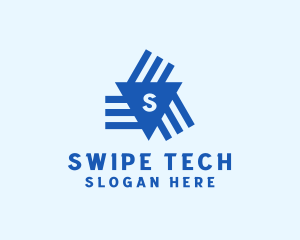 Digital Triangular Stripe Business logo design