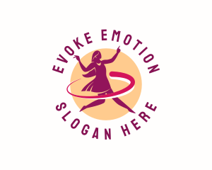 Woman Dancer Performer logo design