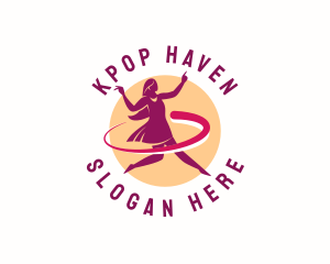 Woman Dancer Performer logo design