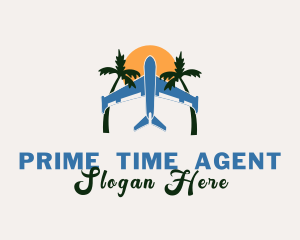 Airplane Summer Vacation logo design